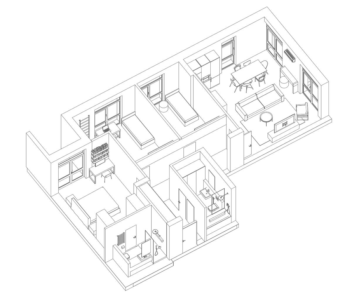 design interior design  visualization kitchen architecture minimal modern Interior
