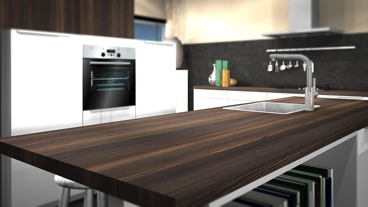design kitchen 3D Interior rendering