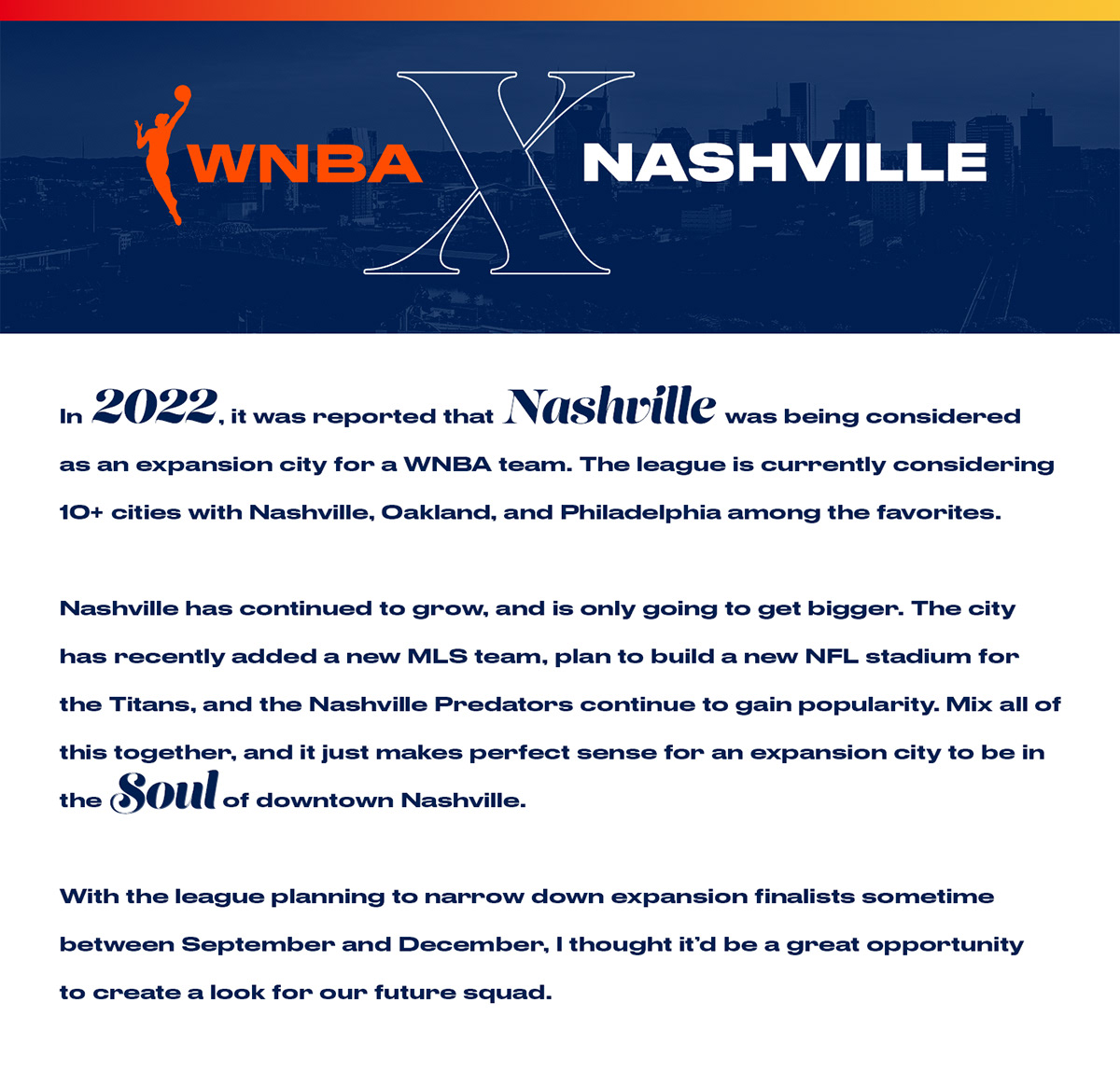 athlete basketball expansion Nashville SMSports sports Sports Design Tennessee WNBA women