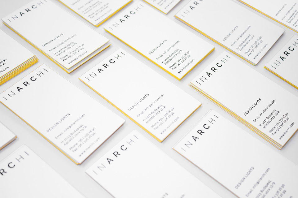 lamps Lamp inarchi minimal lights simplicity yellow black and white business card embrossing print