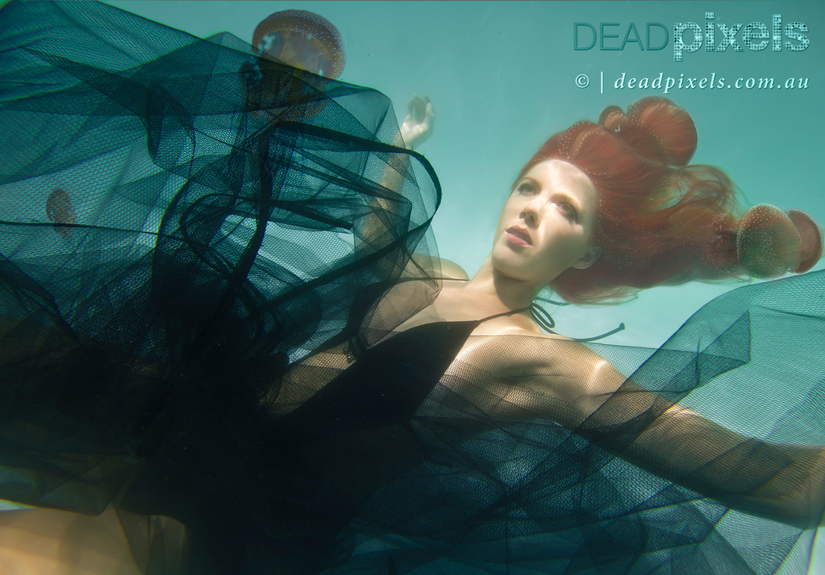 underwater surreal dive Ocean swimmer etherial fish montage