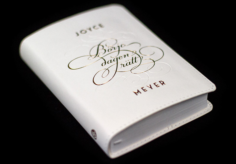 book cover book joyce meyer devotional embossing Heat Stamping gold foil