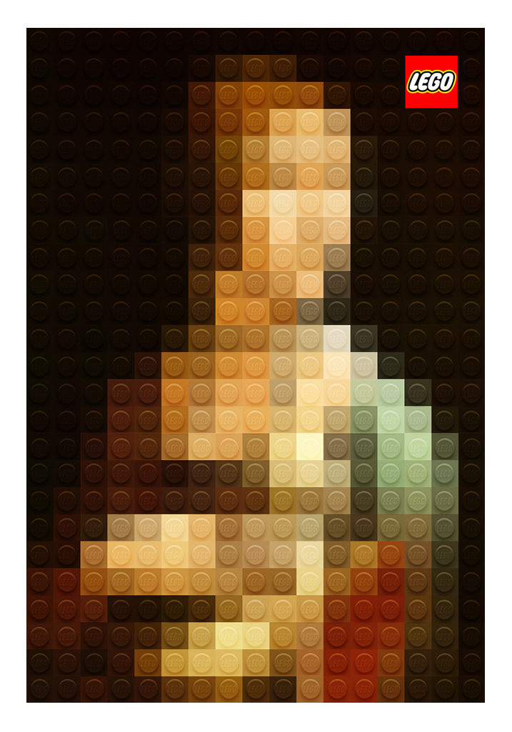 leonardo da vinci Da Vinci LEGO gioconda dama ermellino ragazza con l'orecchino perla jan vermeer Jan Vermeer pixel texture LEGOLAND Pixel art