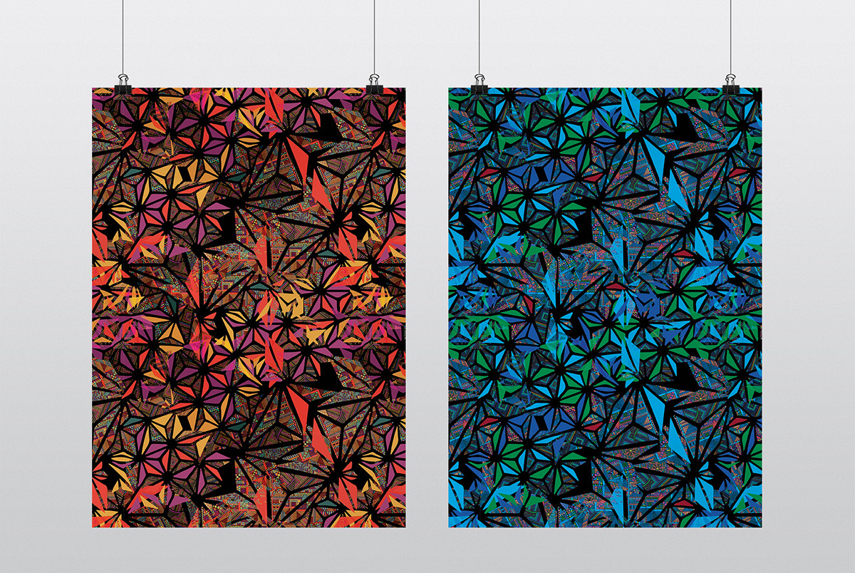 colorful pattern Estamparia digital layers illuminati design moda Style color creative geometric