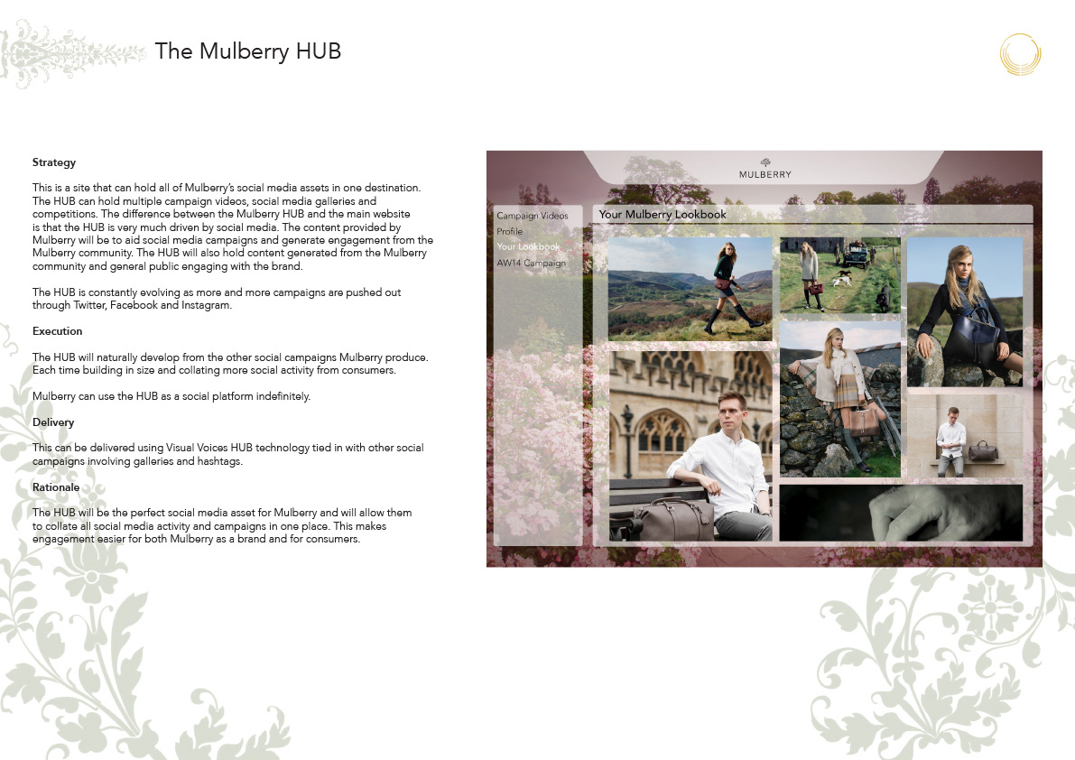 mulberry digital campaign pitch social media garden explore
