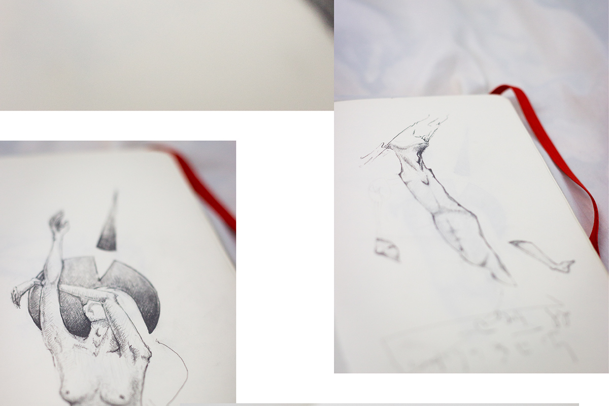 sketchbook moleskine art anatomy pencil