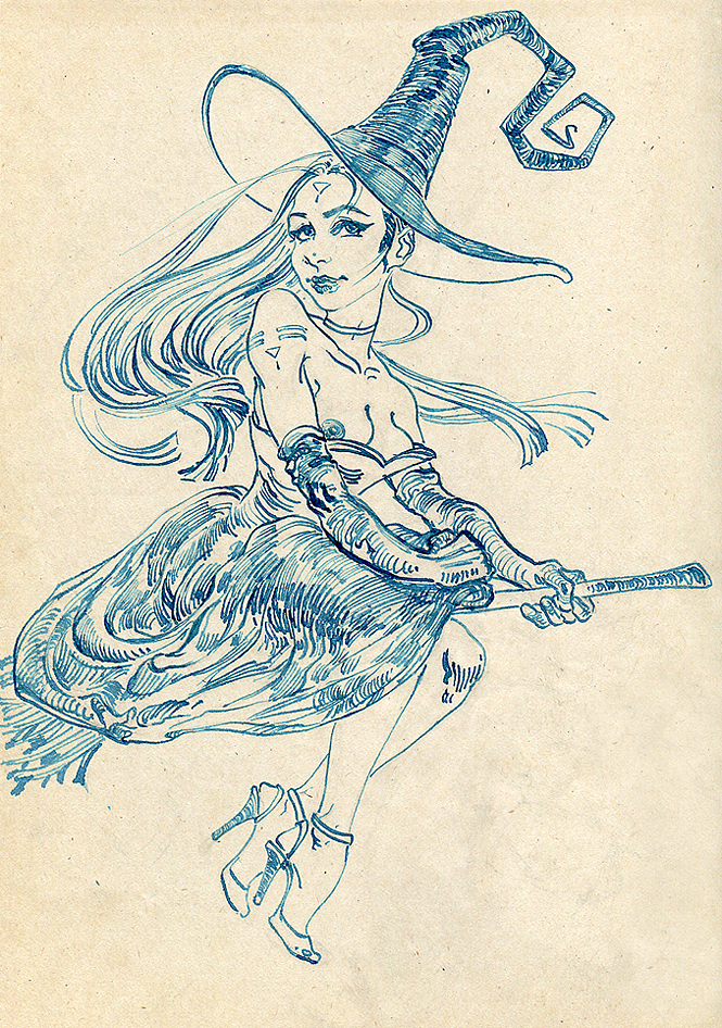 ink blue ink girls witch Witches