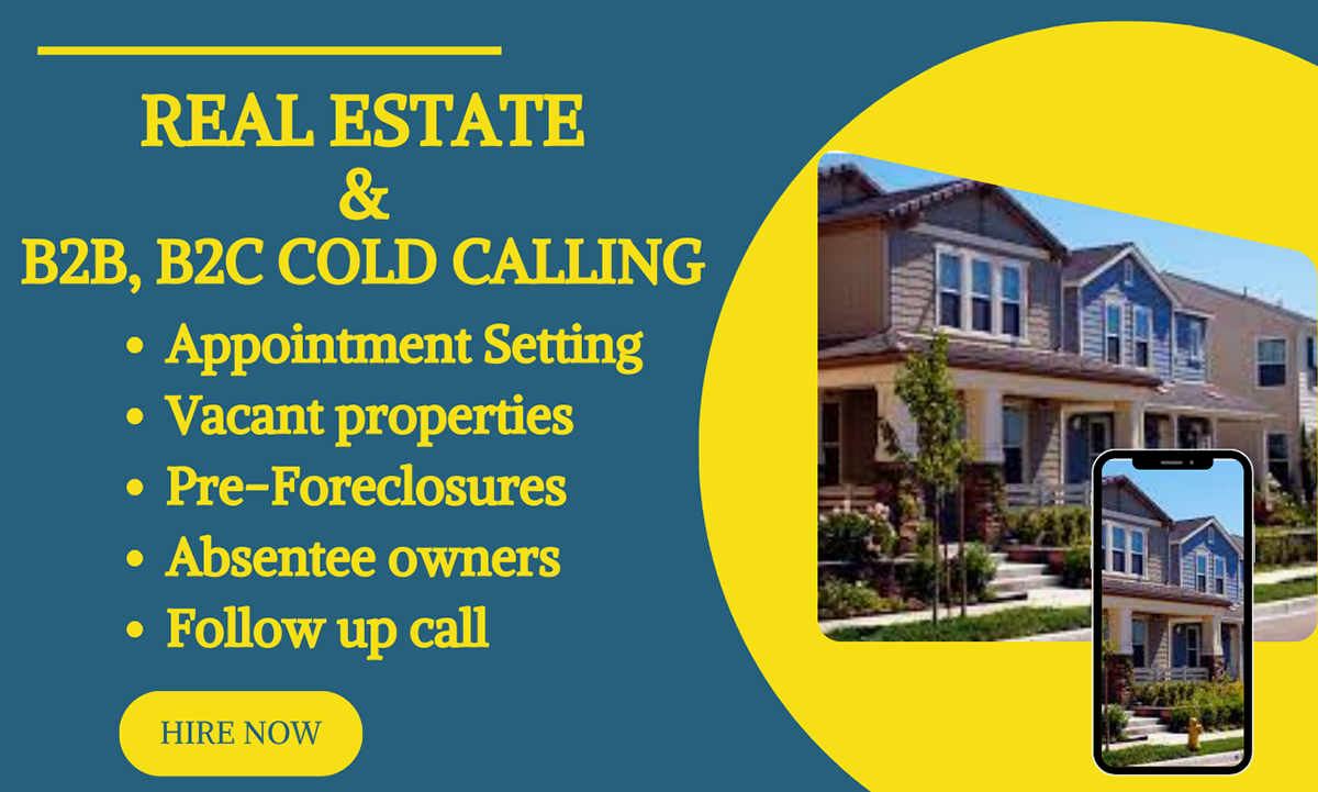 real estate Mockup Website telemarketing Lead generation Cold Calling cold caller