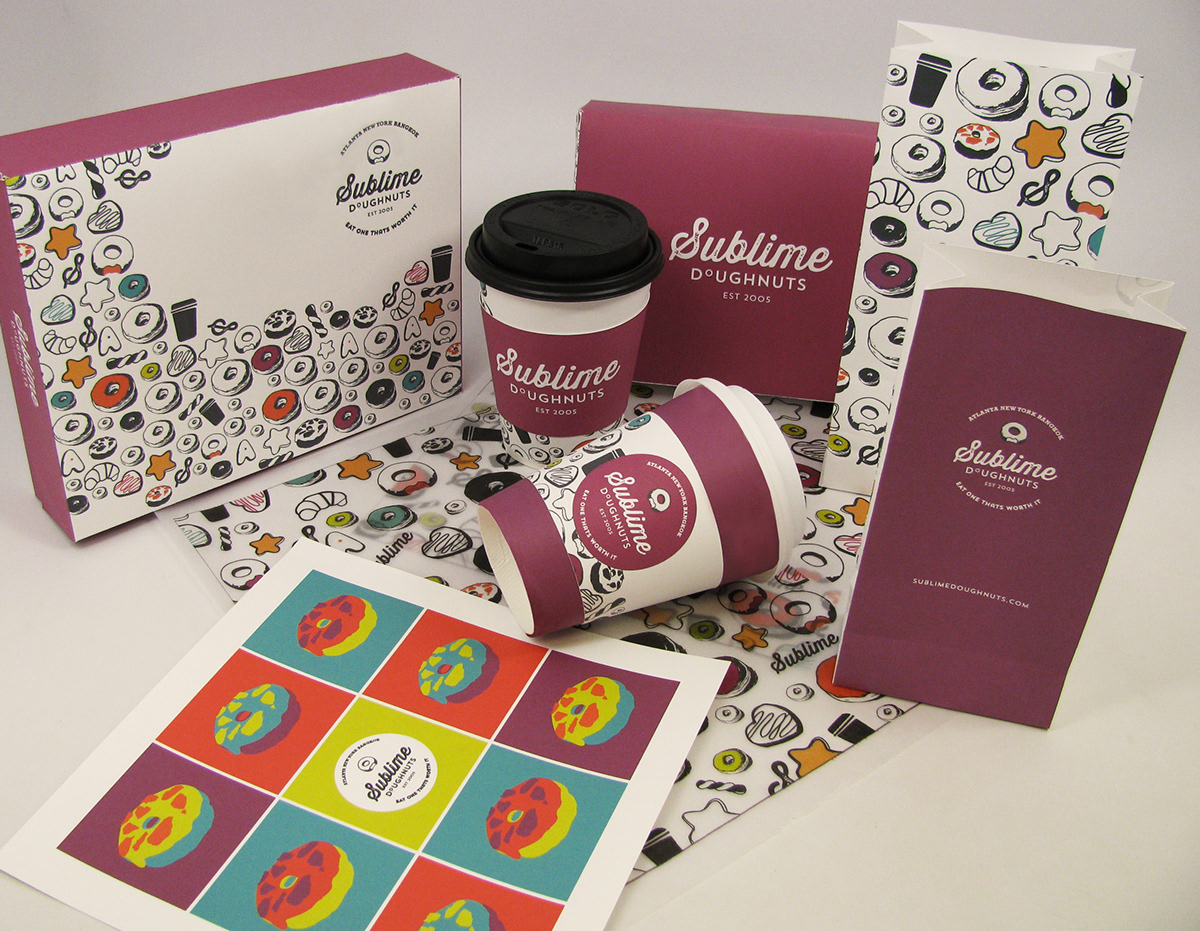 brand identity sublime doughnuts package design 