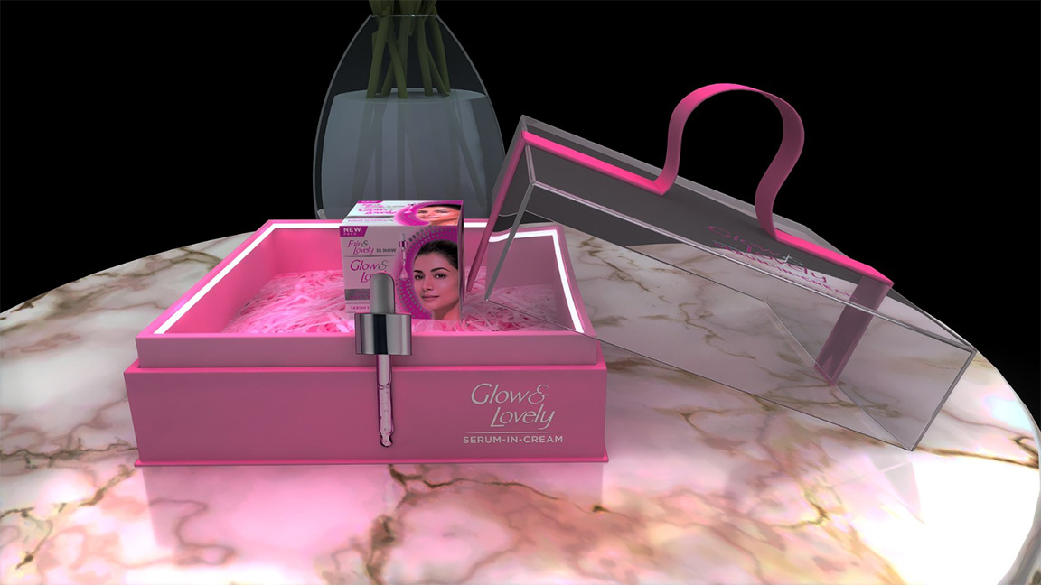 glow and lovely pr boxes Gift Boxes new product launch 3D 3ds max Brand Design Gifting Boxes Gifting ideas pr box design