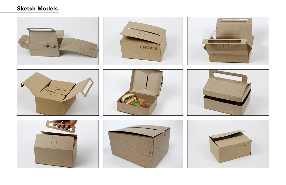 package delivery box Take out box Takeout box pratt product design