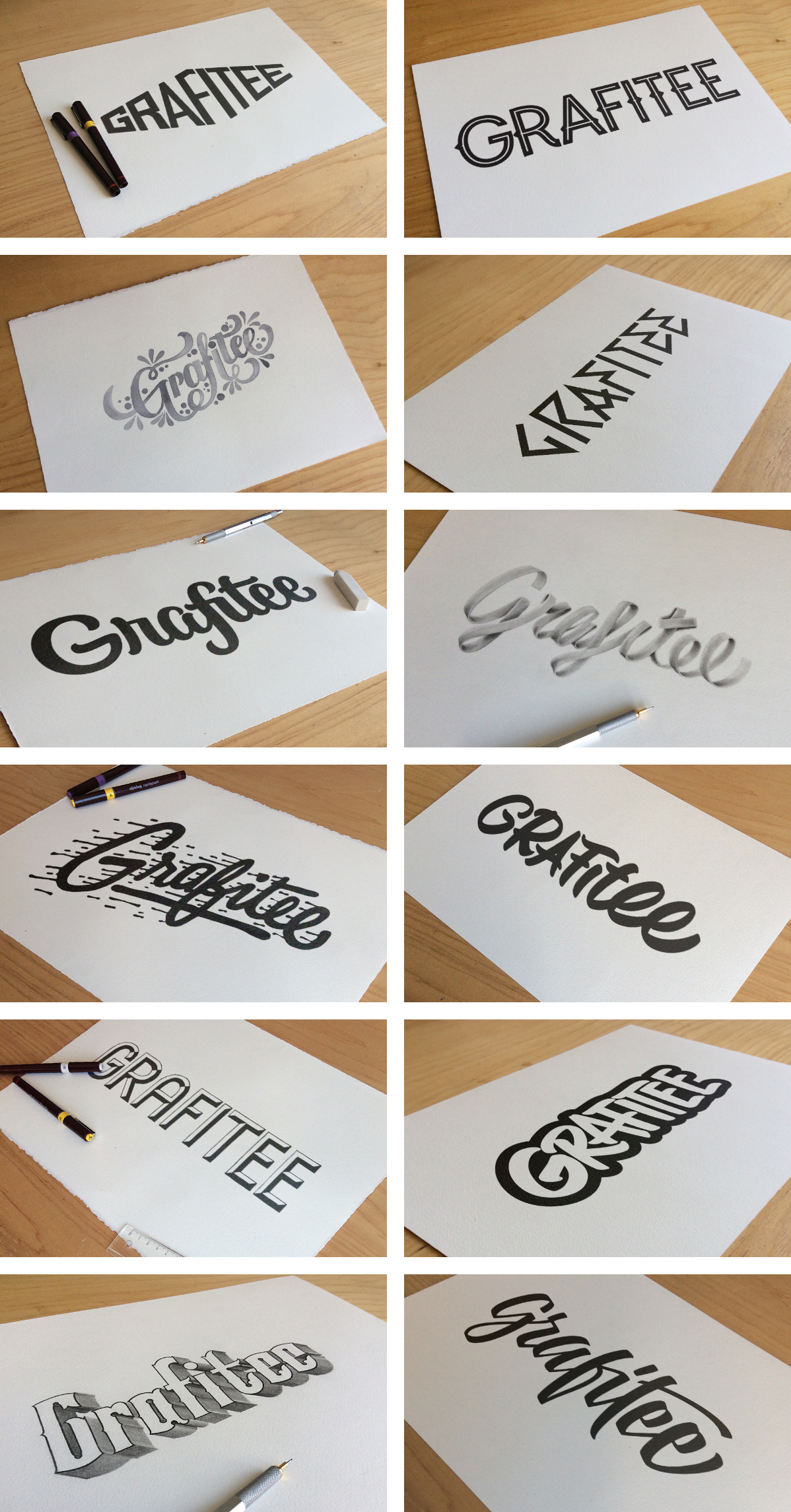 lettering Typographie brand grafitee