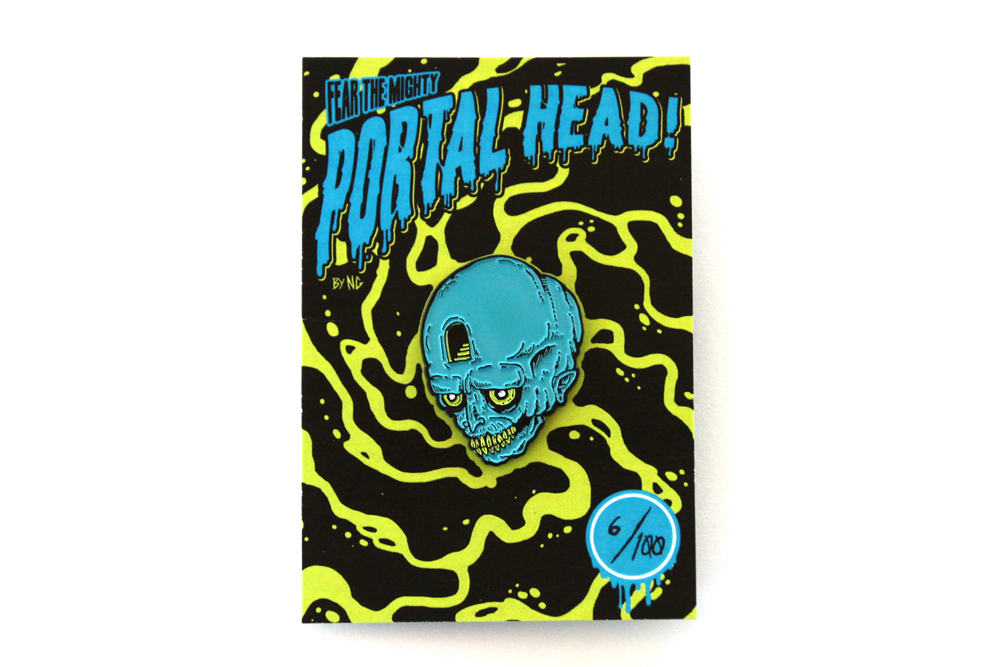 pin enamelpin horror merchandise badge skull vintagehorror monster