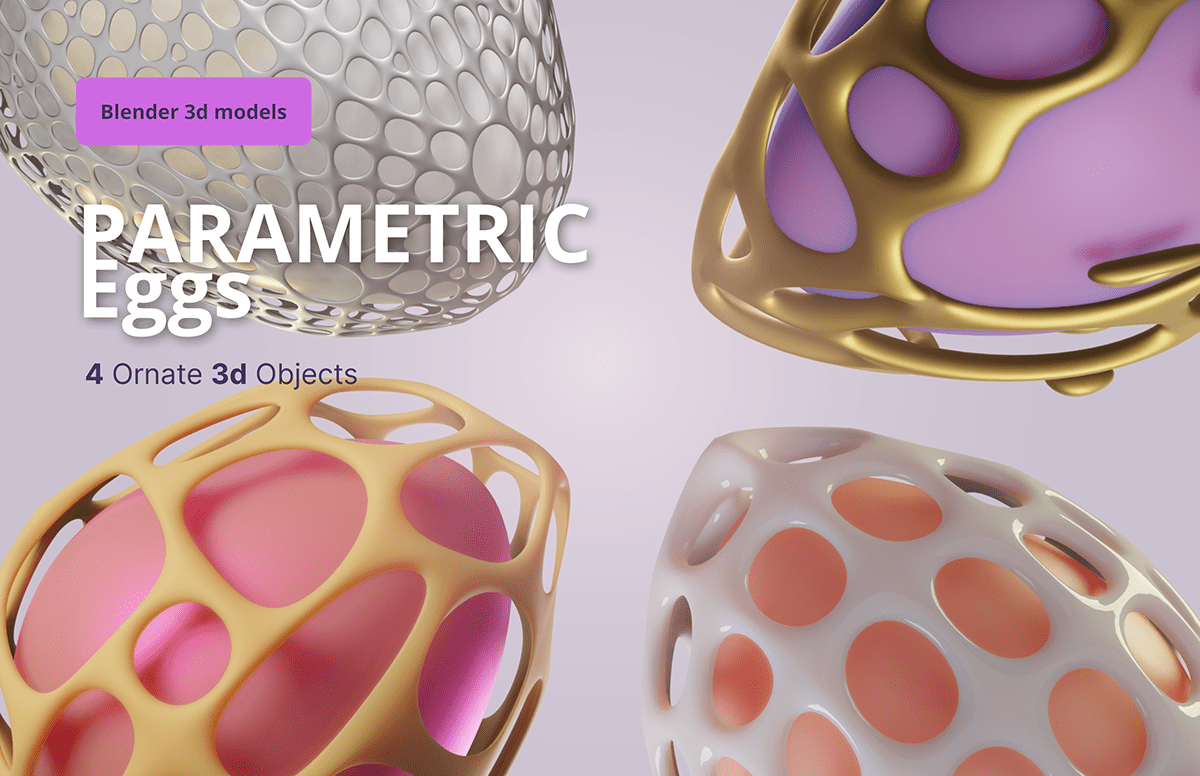 3D collectible Decorative eggs Digital Art  easter eggs Faberge Eggs home decor ornate parametric design