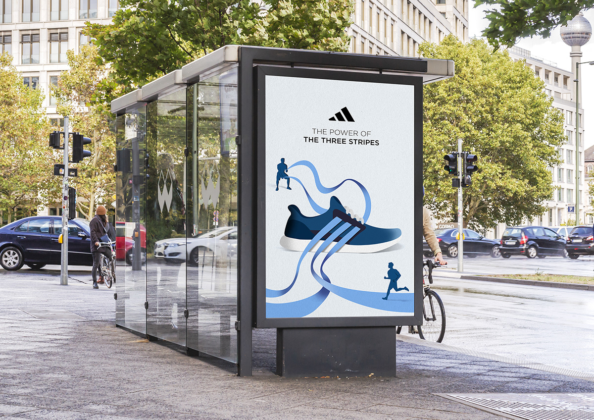 adidas Adidas Middle East Adidas Shoes Advertising  print ad print ads print advertising three stripes poster Poster Design