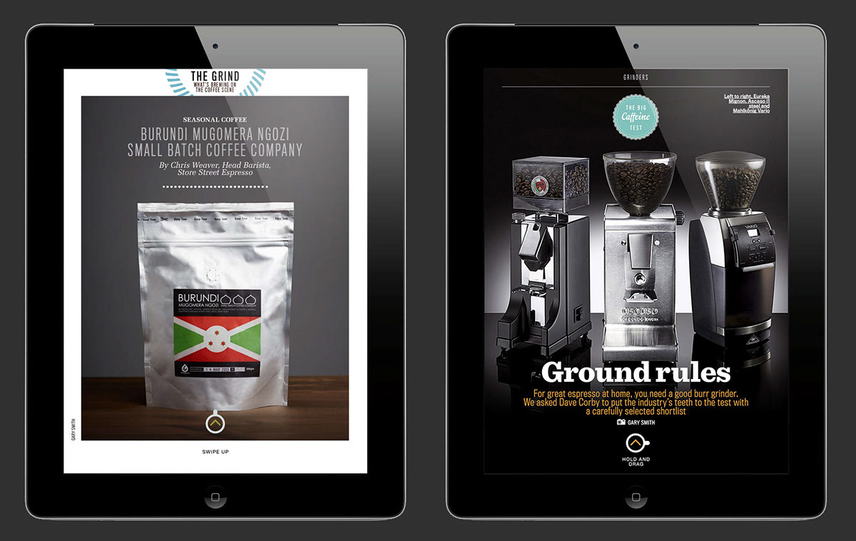 caffeine iPad Coffee starbucks editorial magazine Adobe DPS
