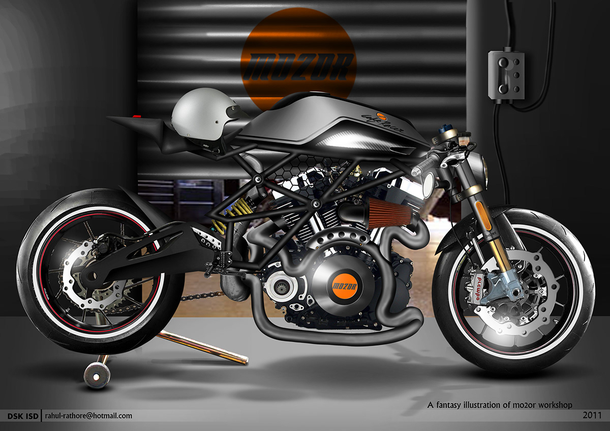 cafe racer naked motorcycle mo2or