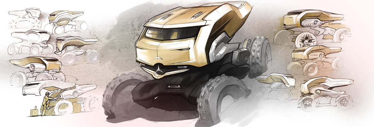 unimog Mercedes Benz Truck monstertruck design cardesign sketch student Project concept Pforzheim