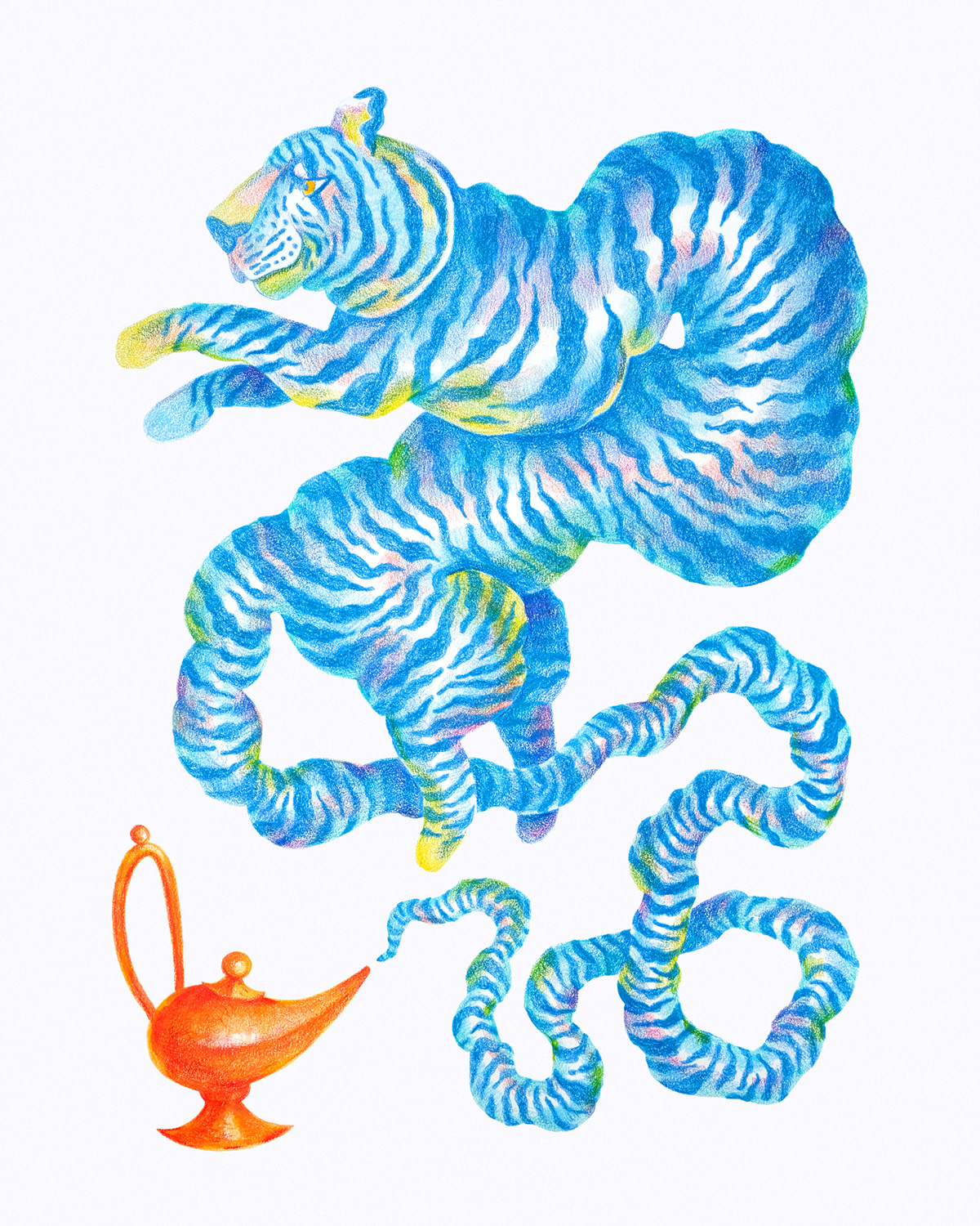 animal art artwork Drawing  graphics ILLUSTRATION  Pencil drawing tiger