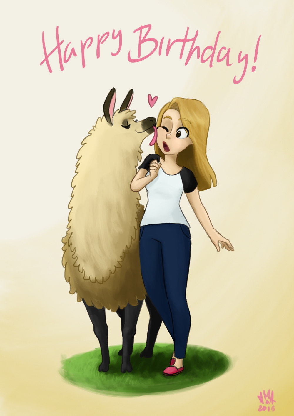 Birthday gift llama happy birthday