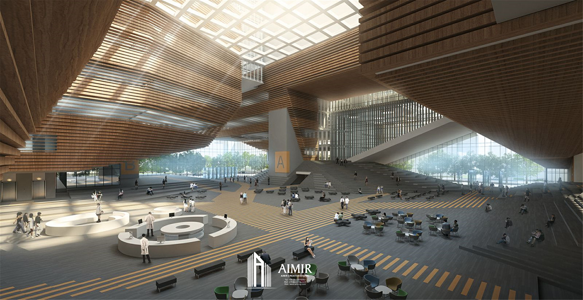 3D airport architecture archviz building CGI Render Travel visualization