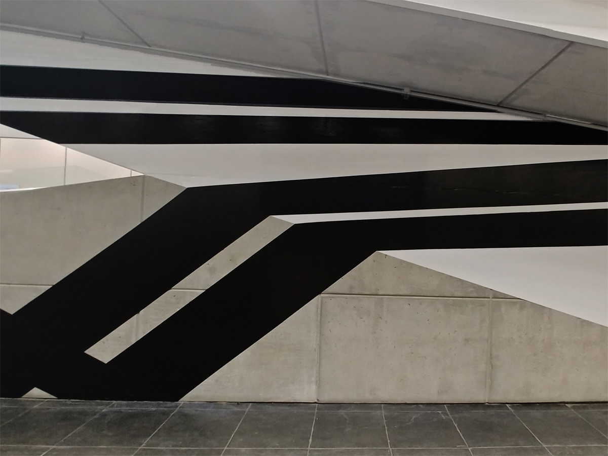 simek Mural art Interior geomety Minimalism abstract wall brown University