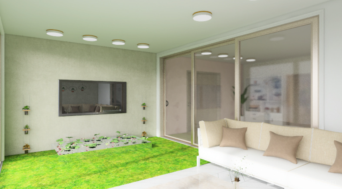 indoor Outdoor living room interior design  architecture