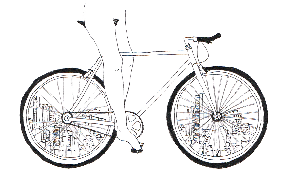 Bicycle bici rueda illustracion dibujo ilustracion