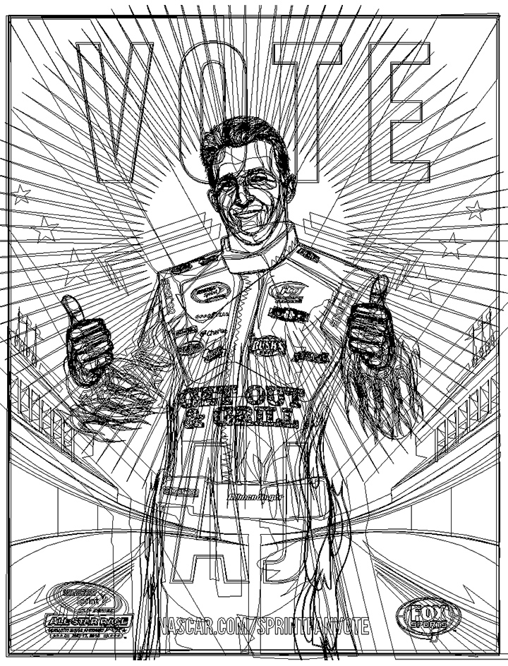vector orlando arocena NASCAR Illustrator fox-sports Sprint Cup vote Racing logos brands pop-deco Propaganda