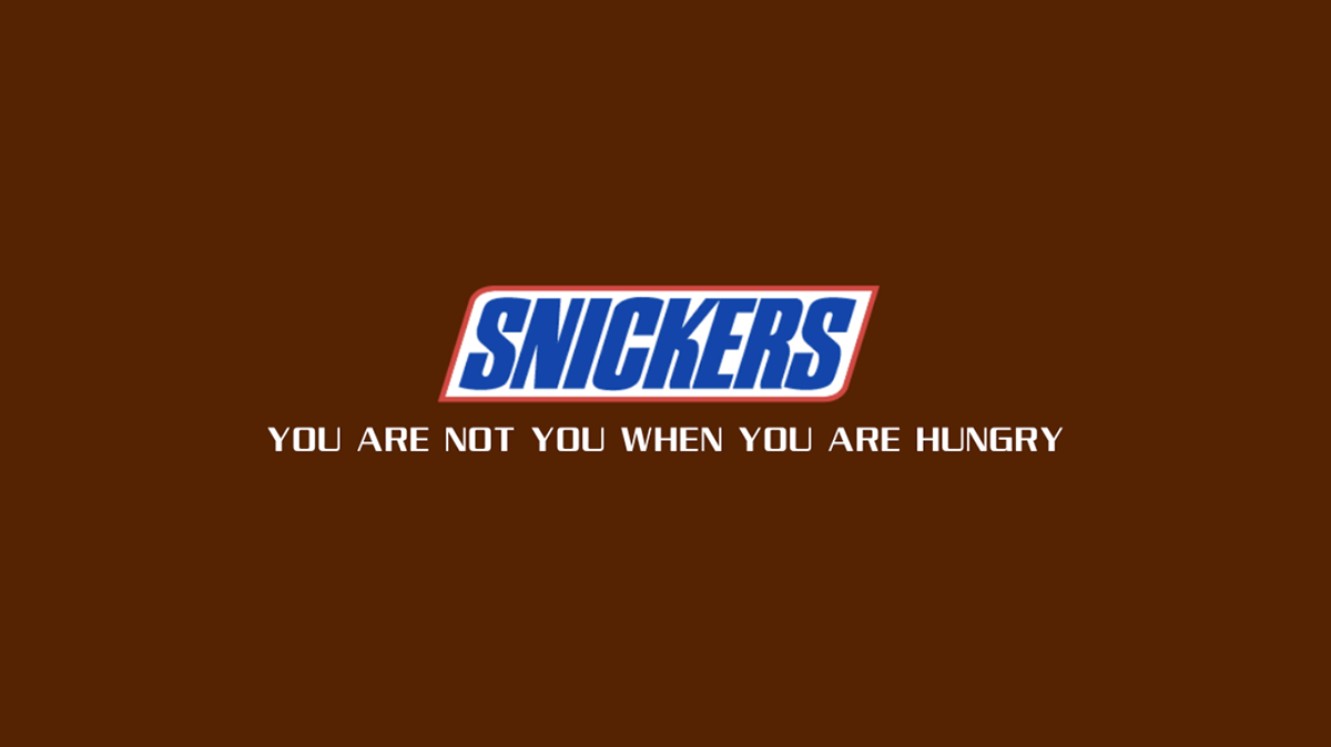 Snickers commercial sketch surprised astonished Anger Hungry