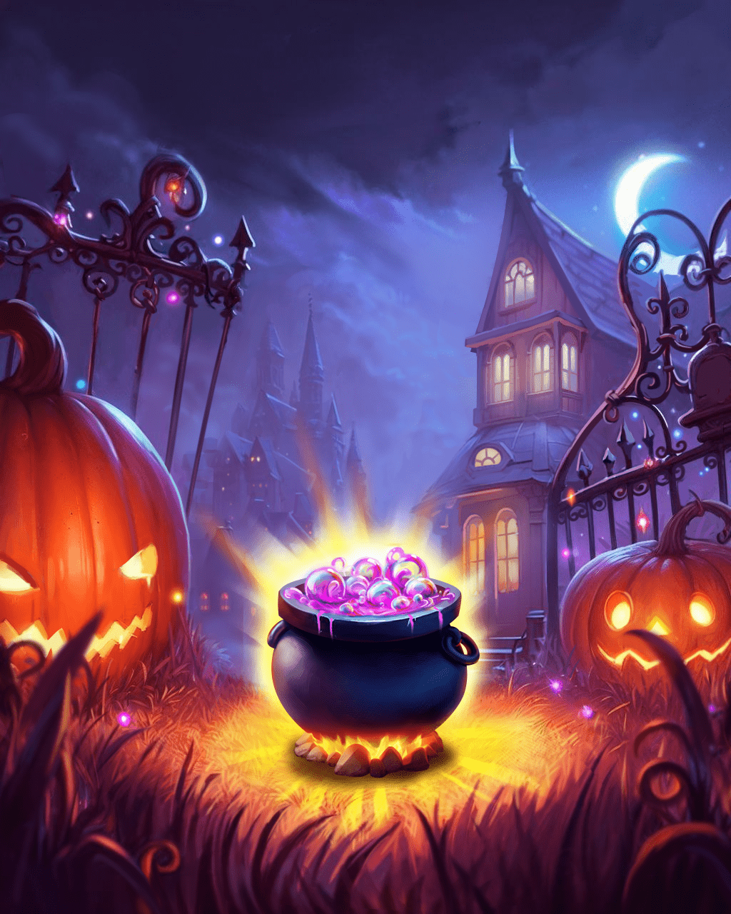 Halloween pumpkin spooky Digital Art  Character design  digital illustration game background Game Art digital