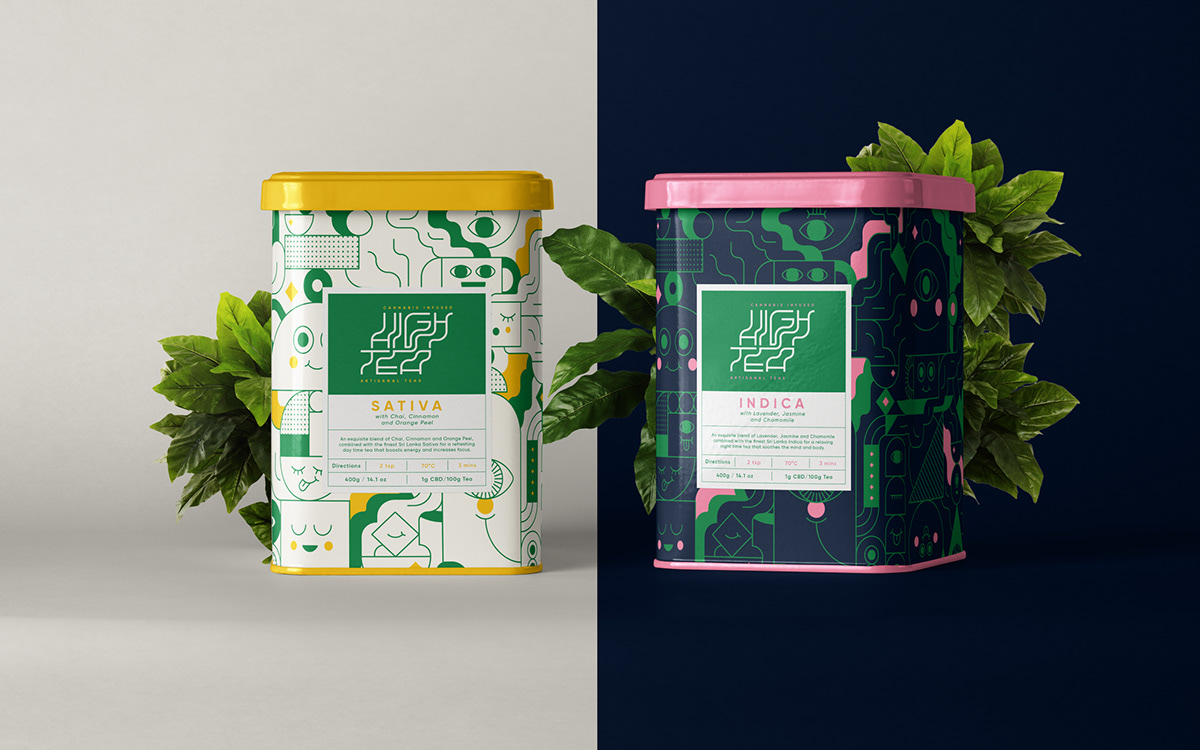 Packaging branding  ILLUSTRATION  weed cannabis