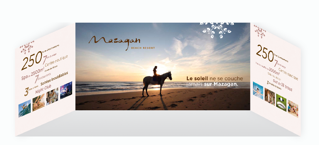 Stand logo brand evenement propositions Maroc resort hotel