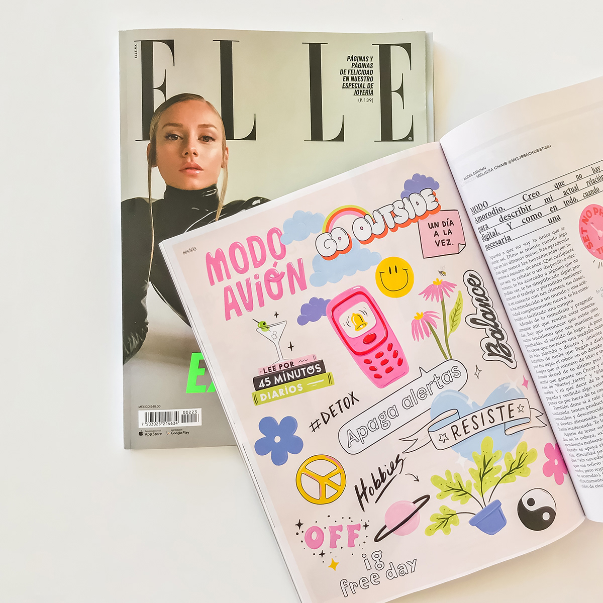 art direction  editorial Elle Elle Magazine Fashion  graphic design  ILLUSTRATION  lettering magazine