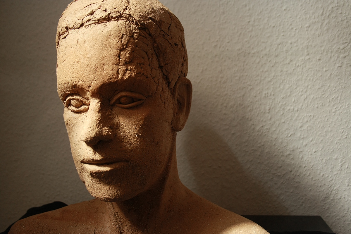 portrait ceramic gypsum sculpture