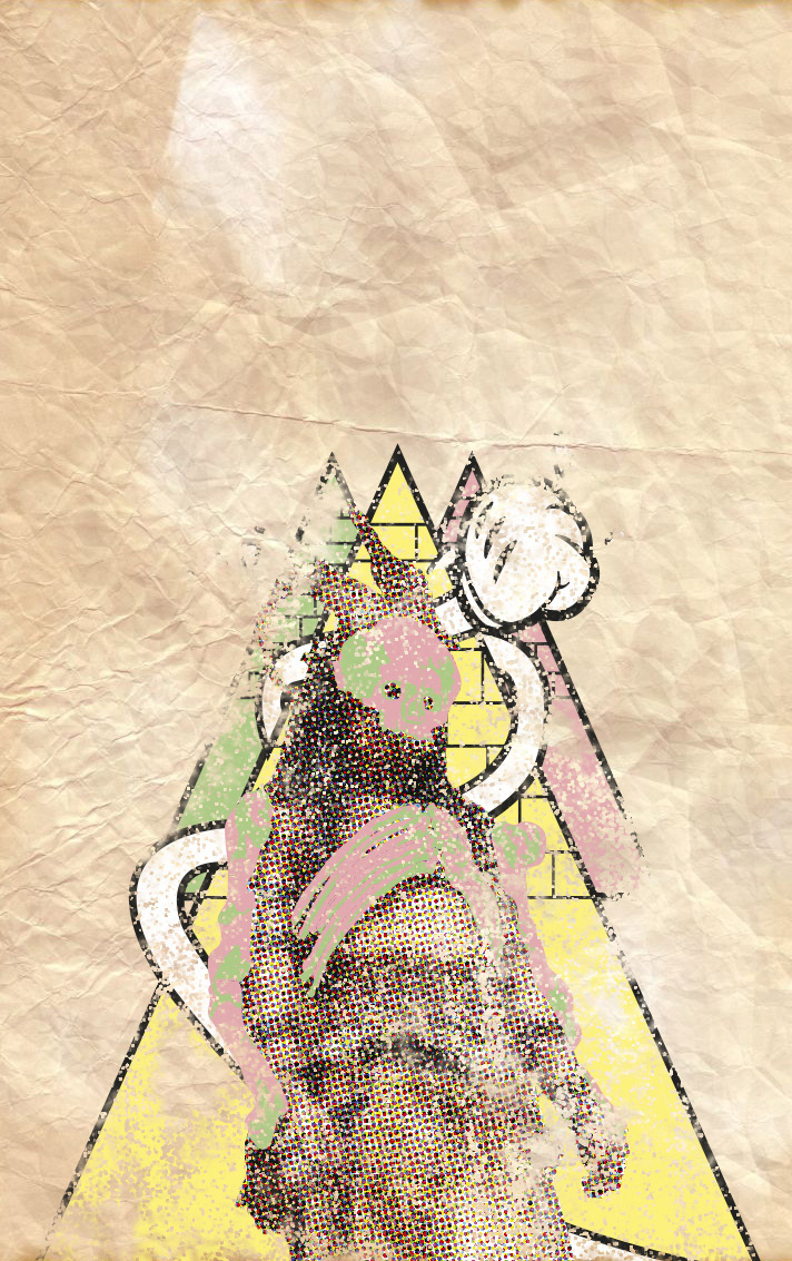 photoshop mexico Illustrator dead colors pyramids triangle poster