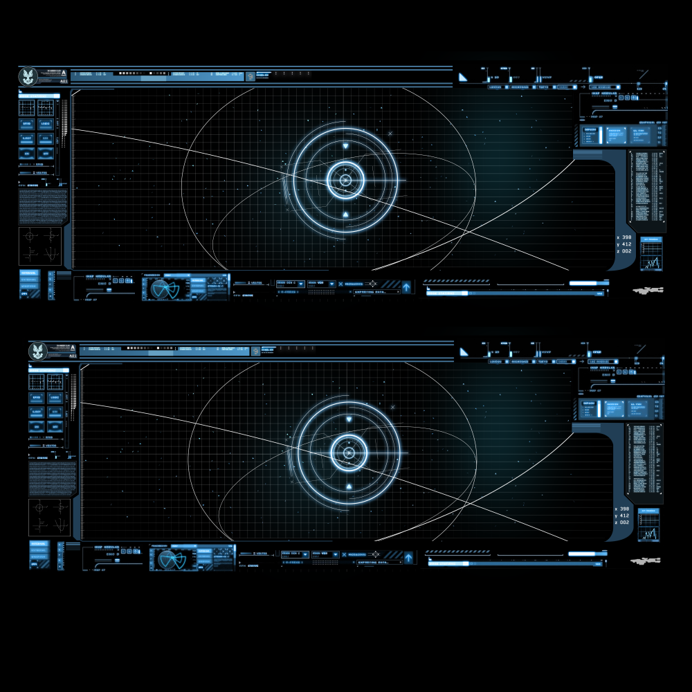 HUD UI design Video Games Halo 2 Halo futuristic monitors