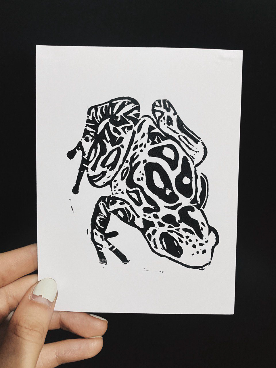print linocut linocut print frog black and white artwork handmade ink