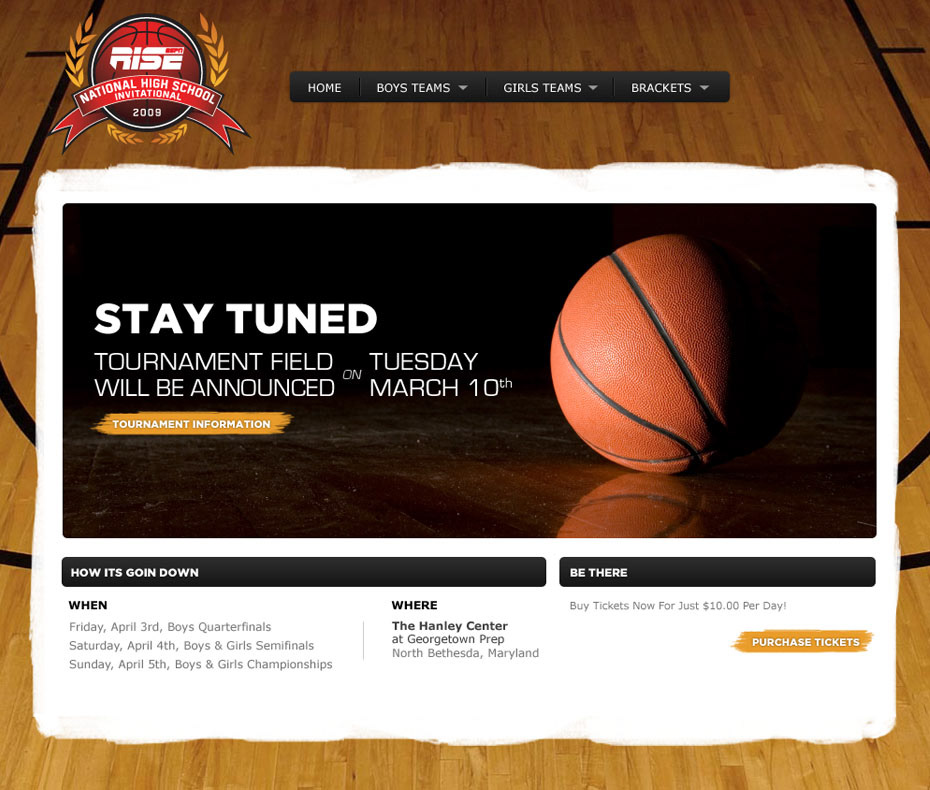 ESPN symphony Content Management System content management systems cms BRACKET sports basketball athletics Competition Tournament