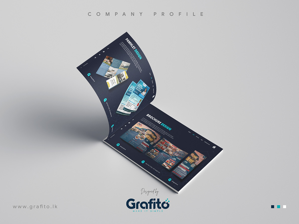 company profile brochure magazine Graphic Designer brochure design corporate identity print design  brand identity