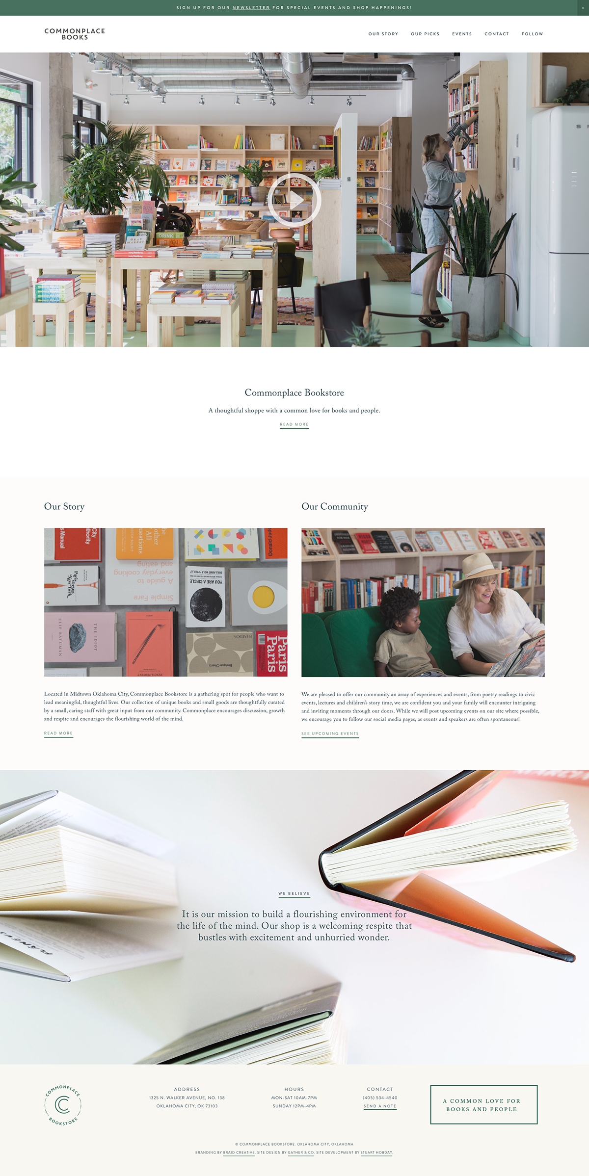 squarespace Commonplace books Gather & Co books grid based Website The Printer's Son
