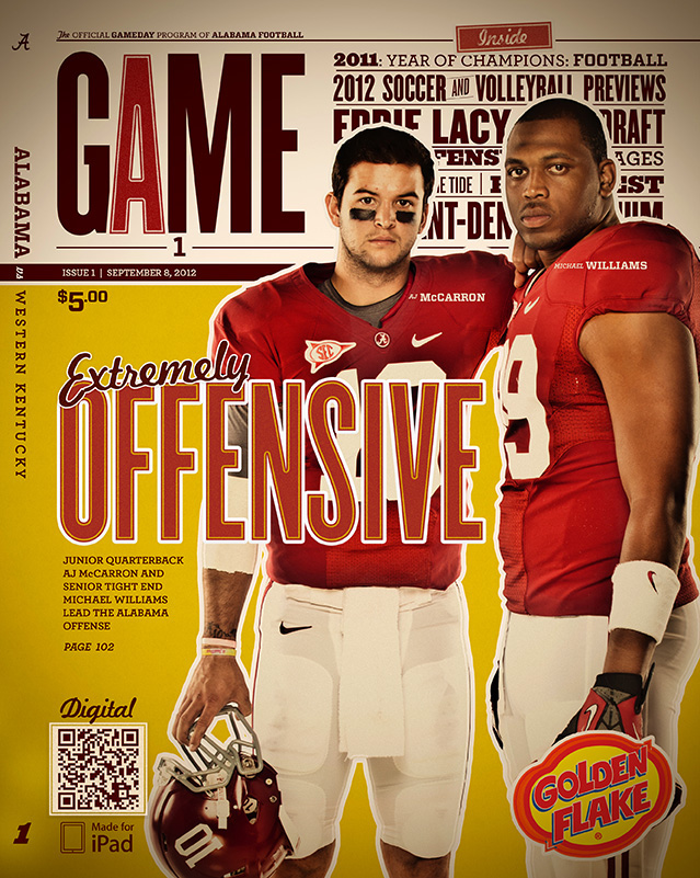 alabama football  program magazine