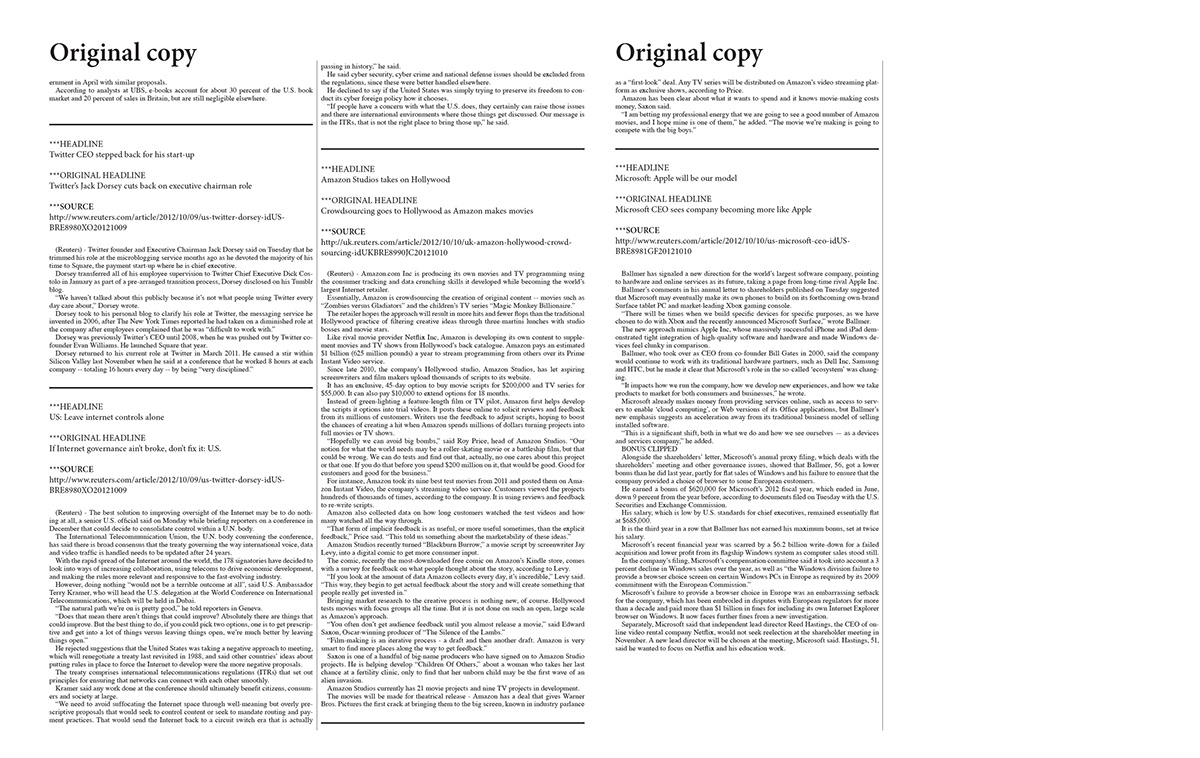 newspaper  sub-editing  layout copy editing  design  print