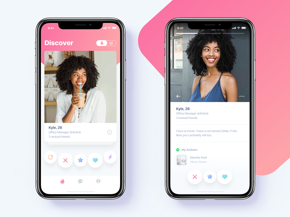 Tinder for iPhone X by Alberto Conti.