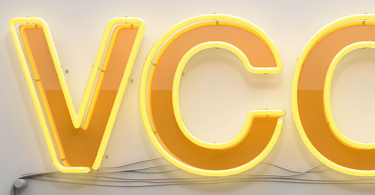 Adobe Portfolio 3D neon sign vccp