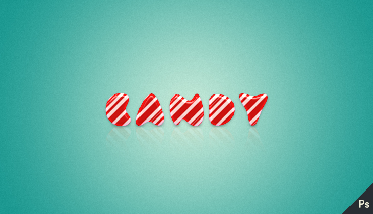 Candy text effect psd photoshop Style