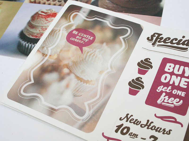 print brochures cupcake bakery