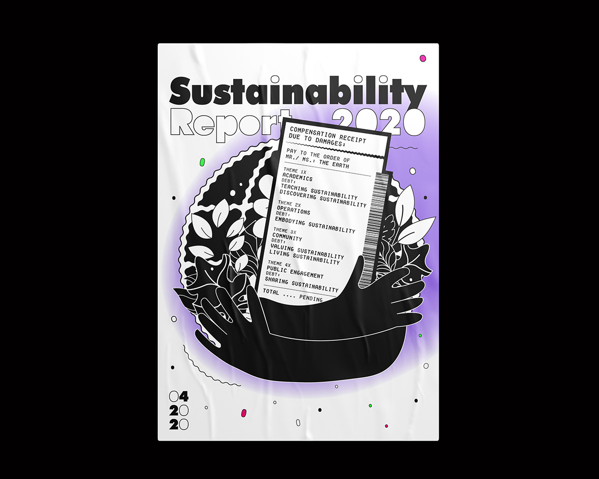 cover design earth magazine plants poster receipt report Sustainability hands