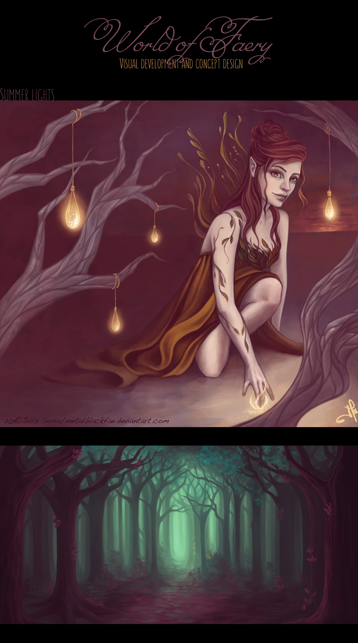 conceptual design fantasy art fantasy concept illustrated artbook cards game Visual Development Witches faeries faery world of faery Magic  