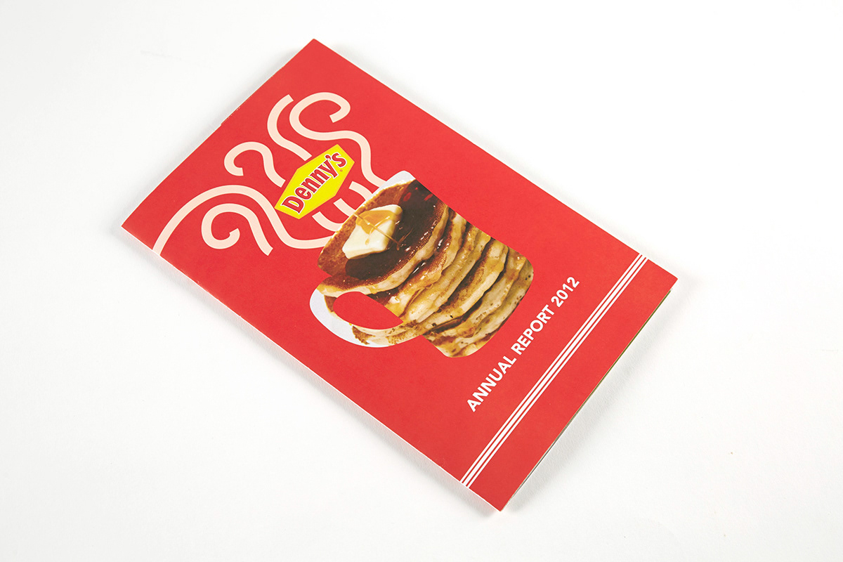 Denny's Annual Report Design car wrap print pancakes ArtDirection